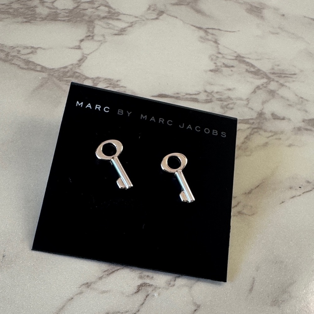 Marc by Marc Jacobs Silver Key Earrings